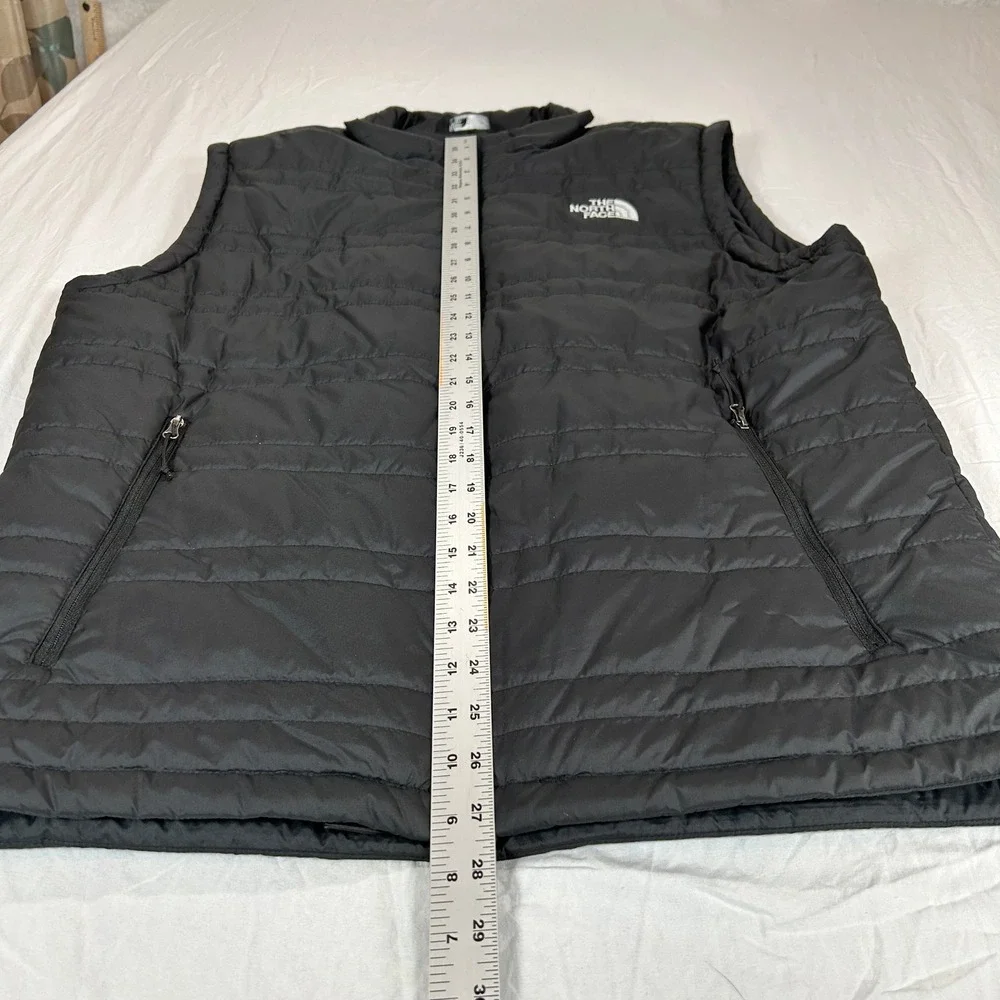 The North Face Mens Black Puffer Vest Full Zip Insulated Jacket Large NF0A3Y4K